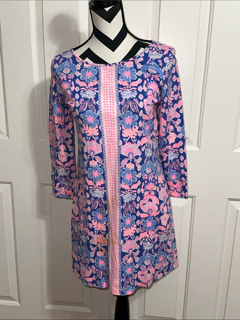 Lilly Pulitzer Pink & Blue Floral Shift Dress